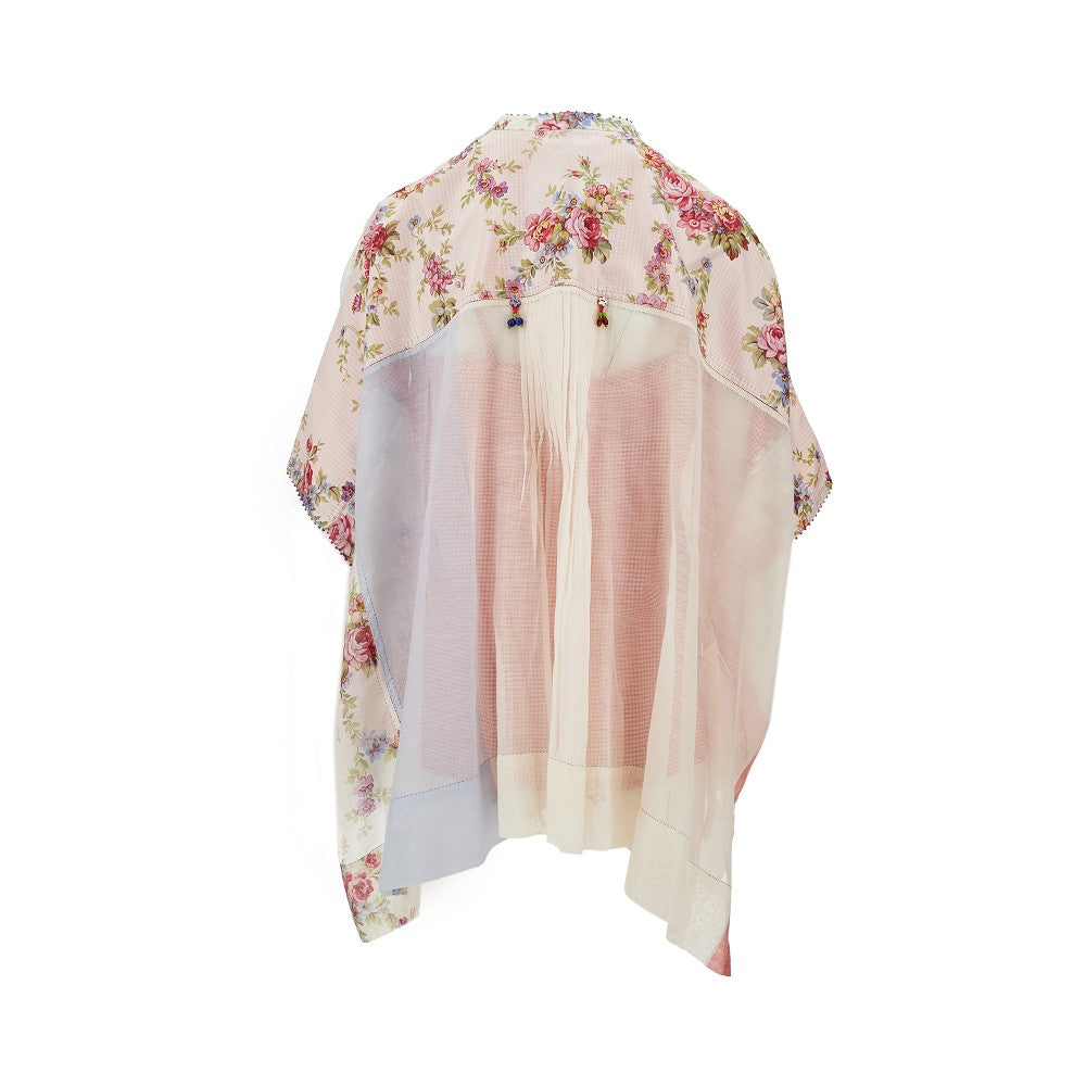 Blusa in voile patchwork