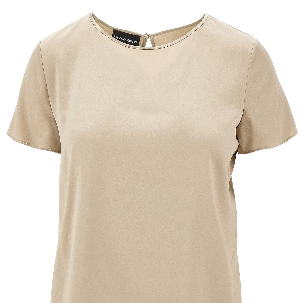 Stretch silk T-shirt