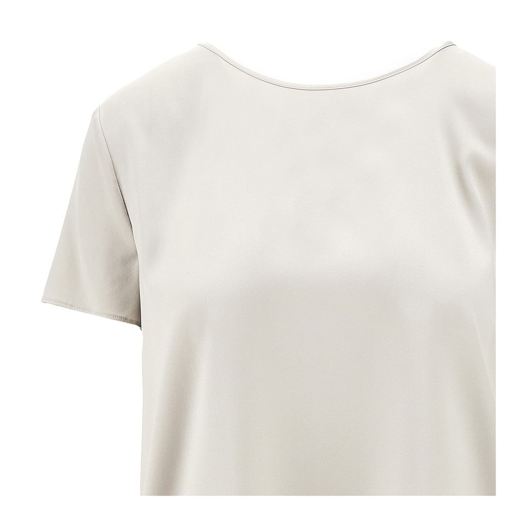 Stretch silk T-shirt