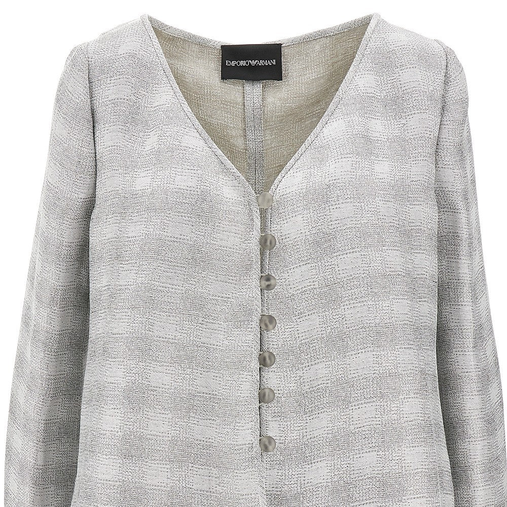 Top in misto lino check