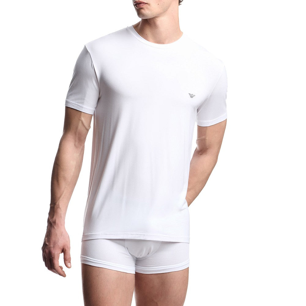 T-shirt girocollo in modal elasticizzato