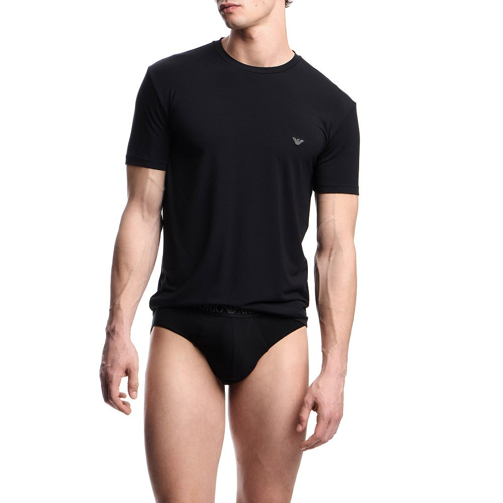 T-shirt girocollo in modal elasticizzato