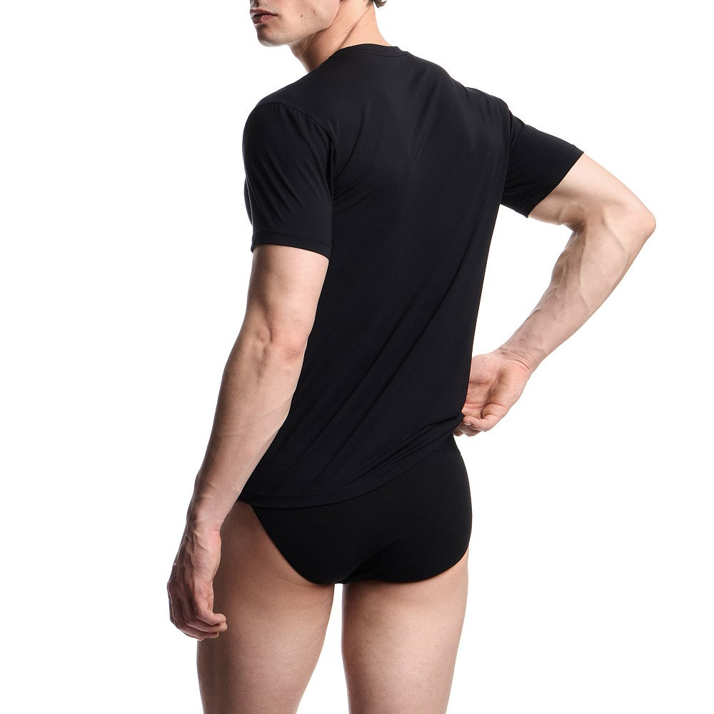 T-shirt girocollo in modal elasticizzato