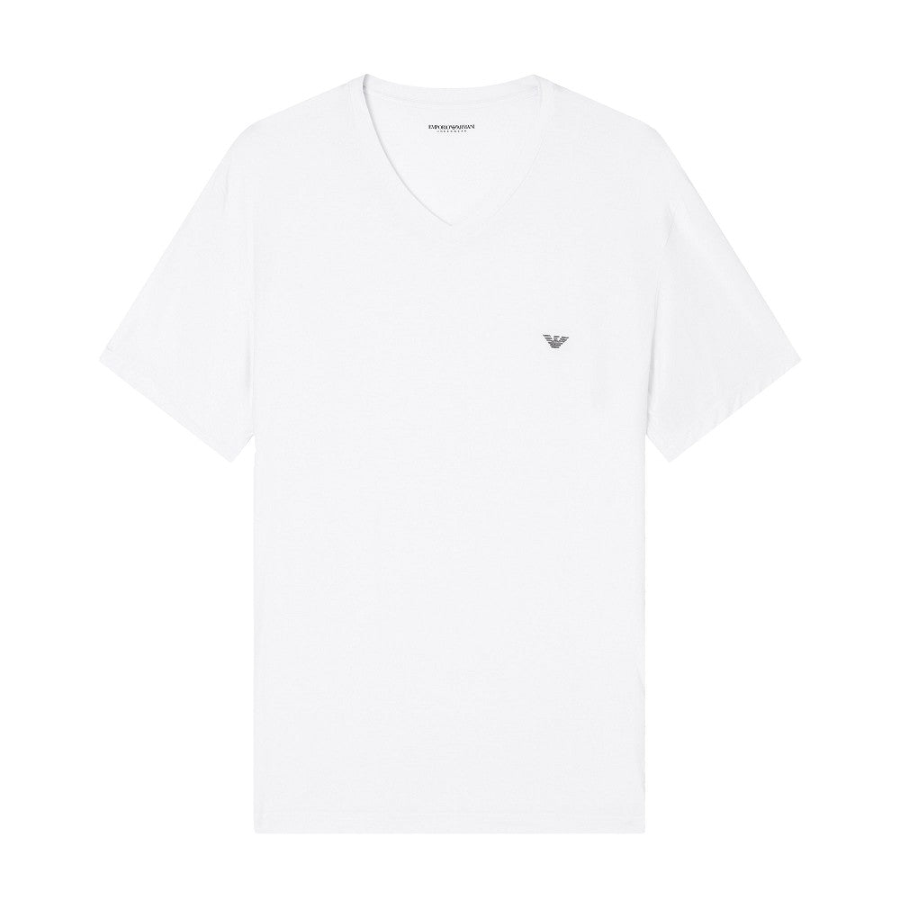 T-shirt in modal stretch con logo ricamato