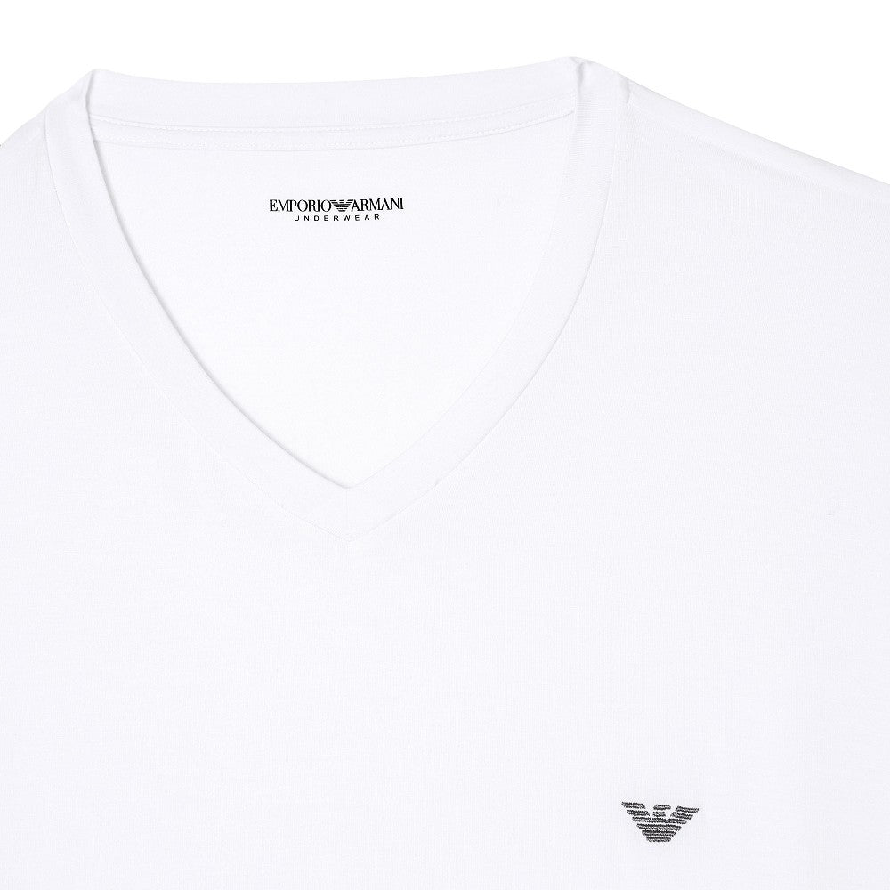 T-shirt in modal stretch con logo ricamato