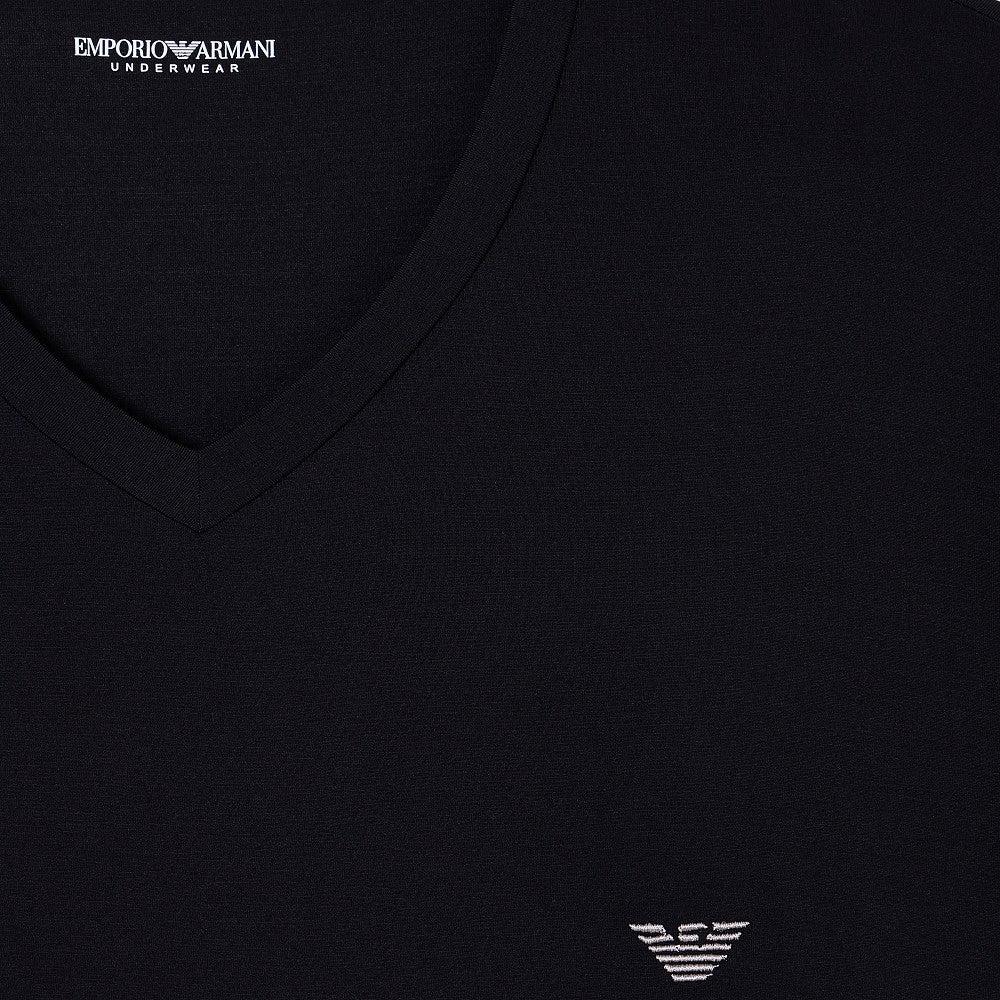 T-shirt in modal stretch con logo ricamato