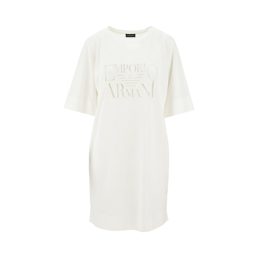 Mini abito in jersey con logo trasparente