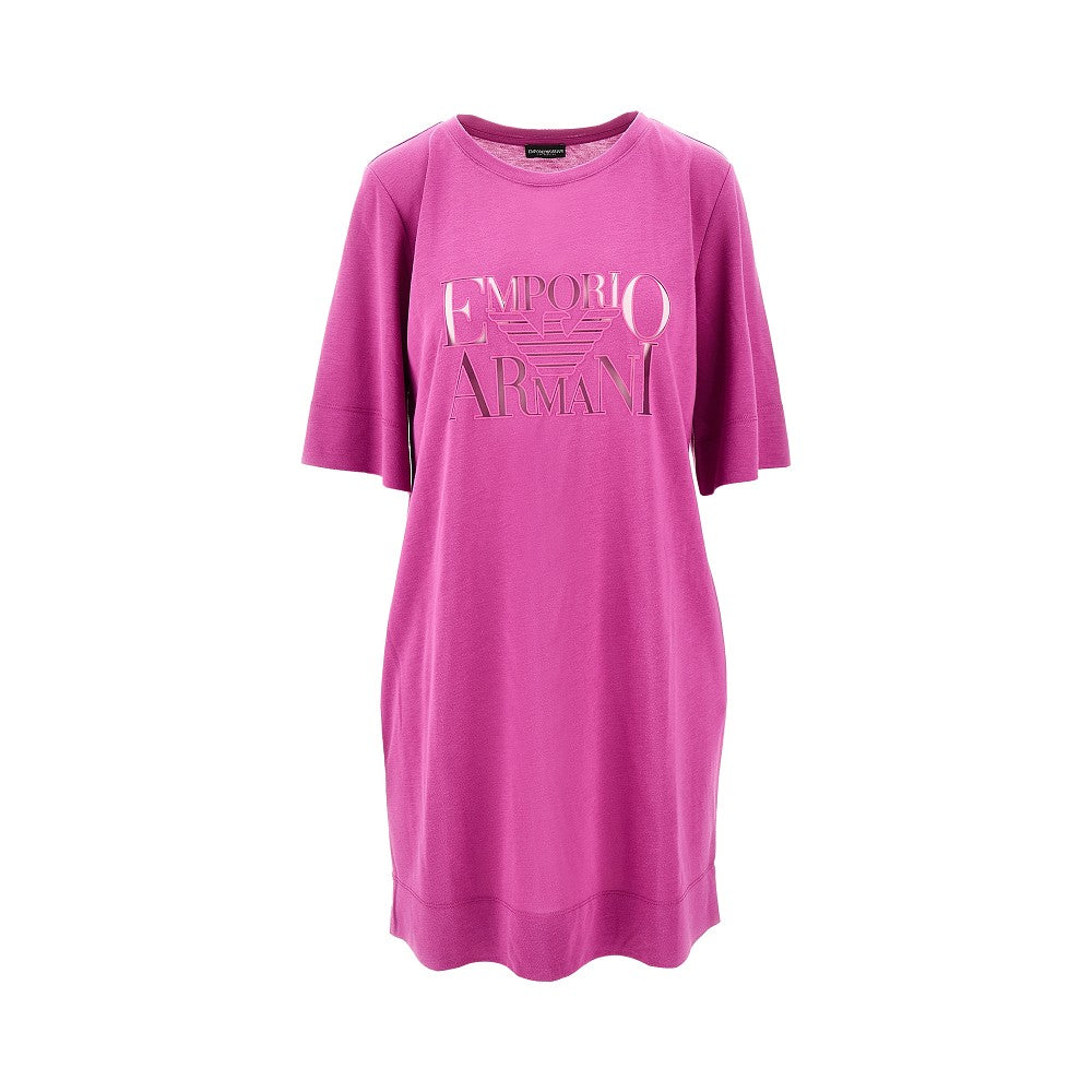 Mini abito in jersey con logo trasparente