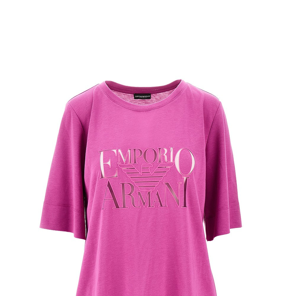 Mini abito in jersey con logo trasparente