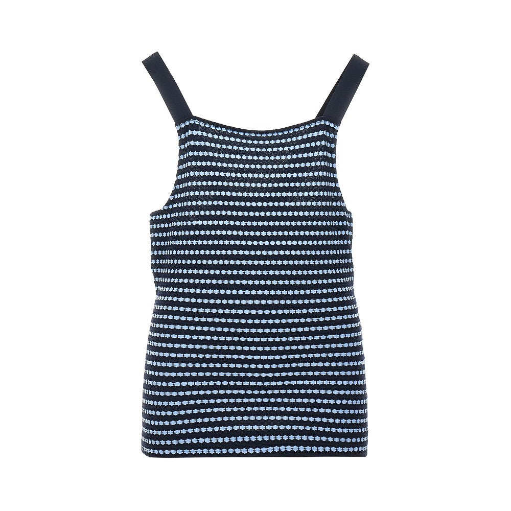 Jersey top with embossed effect