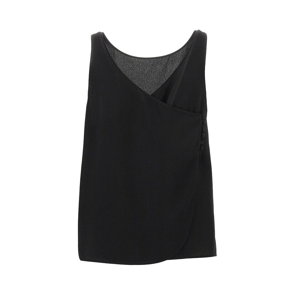Crepe top with back buttons