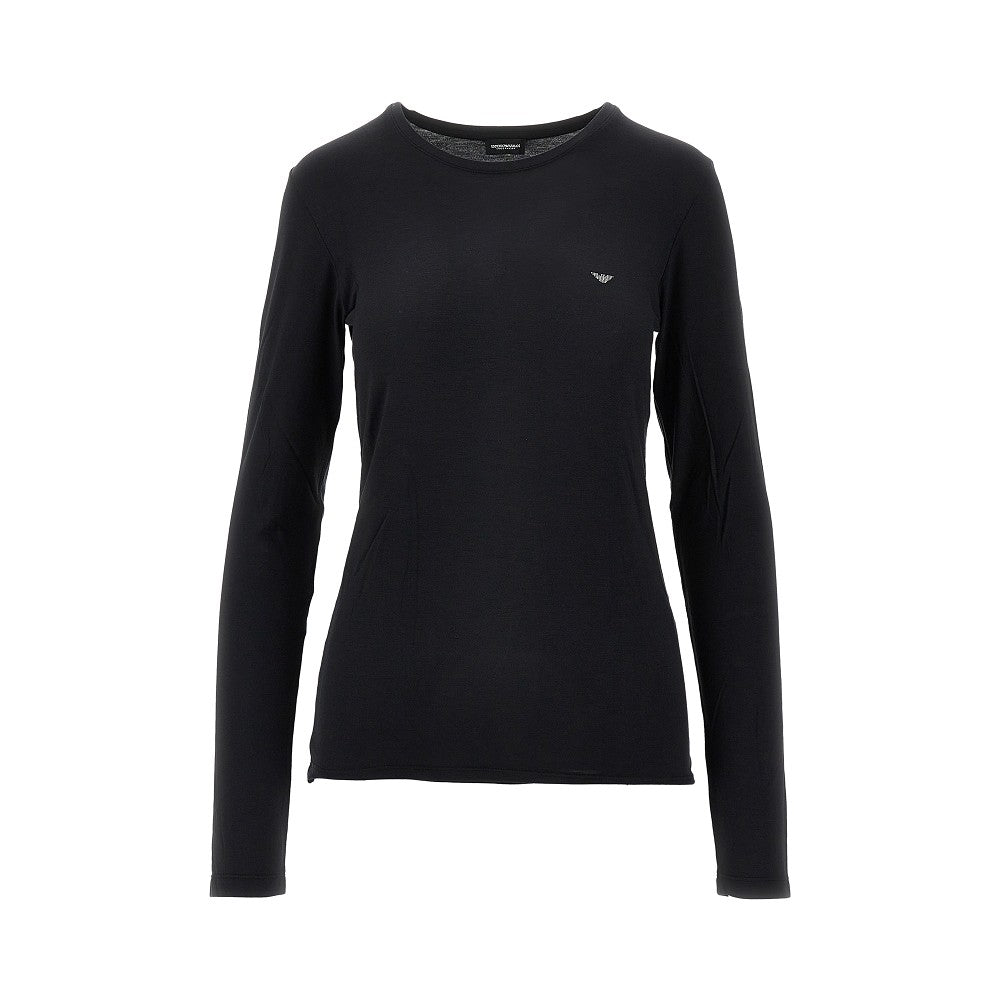 T-shirt in jersey di viscosa stretch
