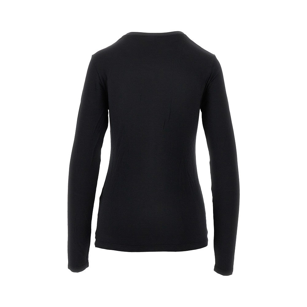 T-shirt in jersey di viscosa stretch