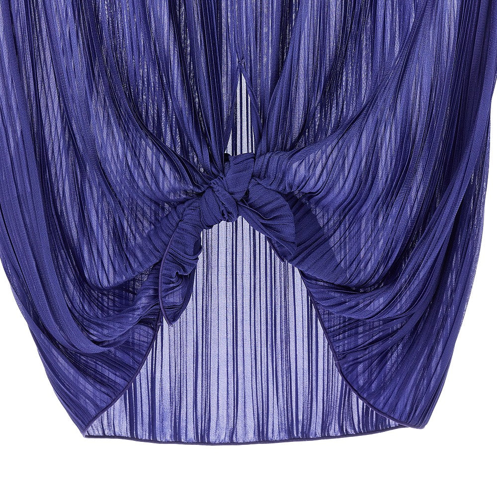 Plissé viscose-blend top