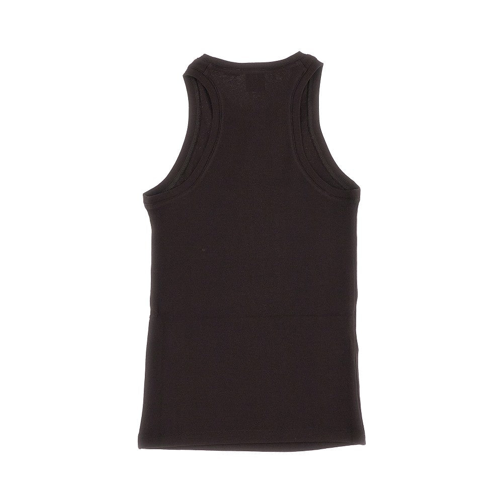 Lettering logo ribbed tank top