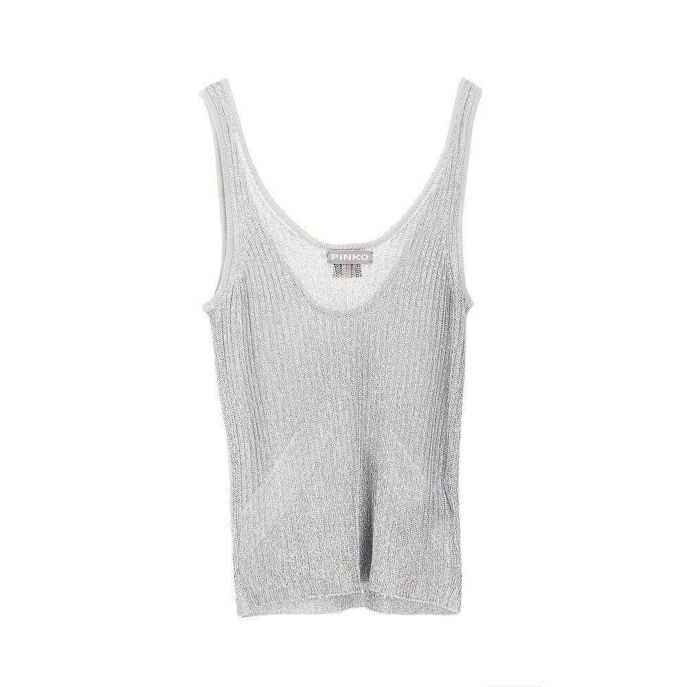 Metallized yarn tank top