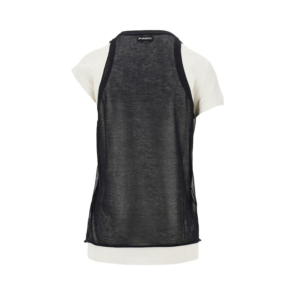 Two-piece knitted top