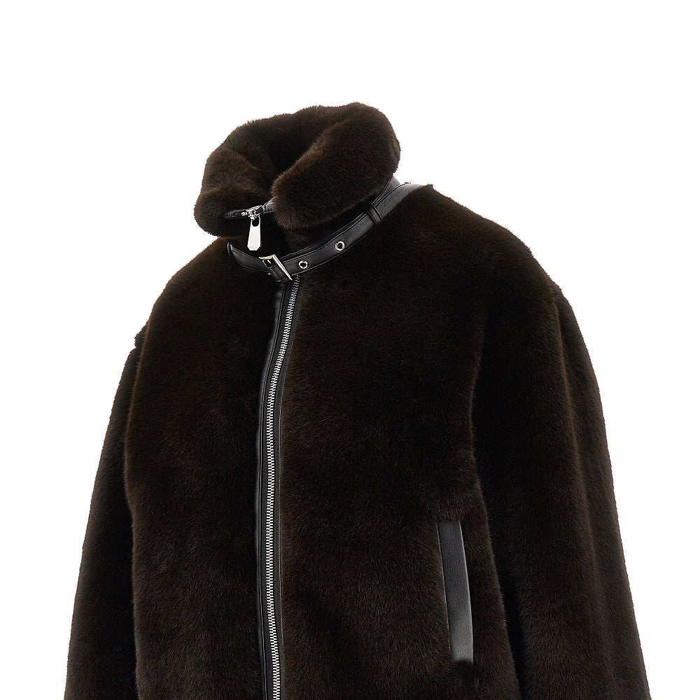Blouson in pelliccia sintetica effetto visone