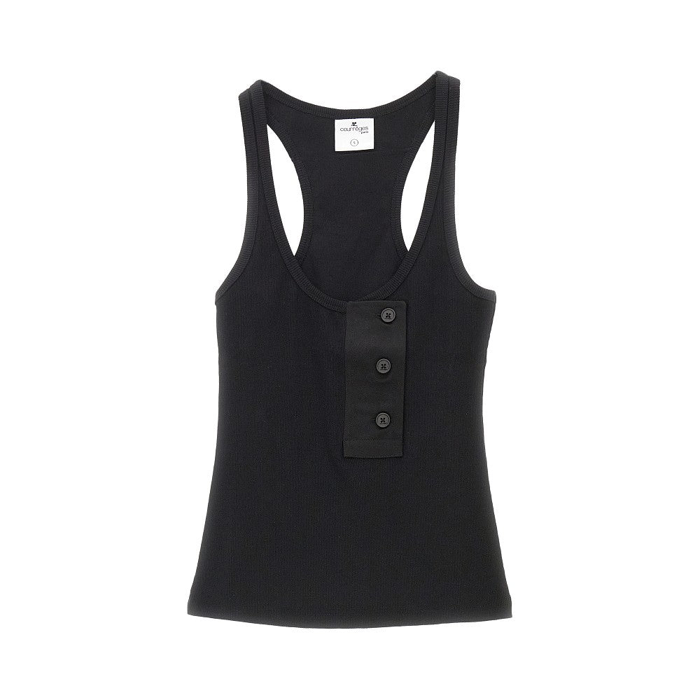 Oblique 90's ribbed tank top