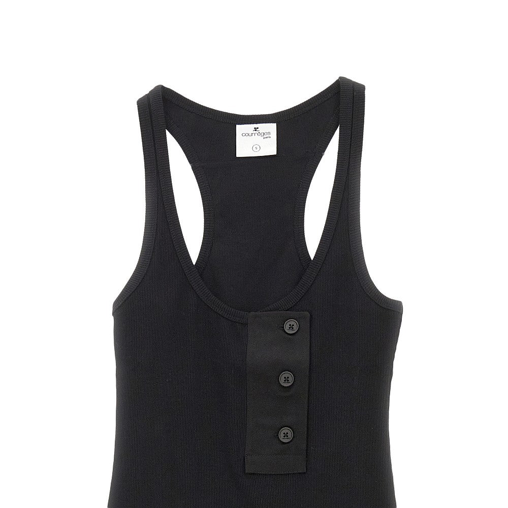 Oblique 90's ribbed tank top