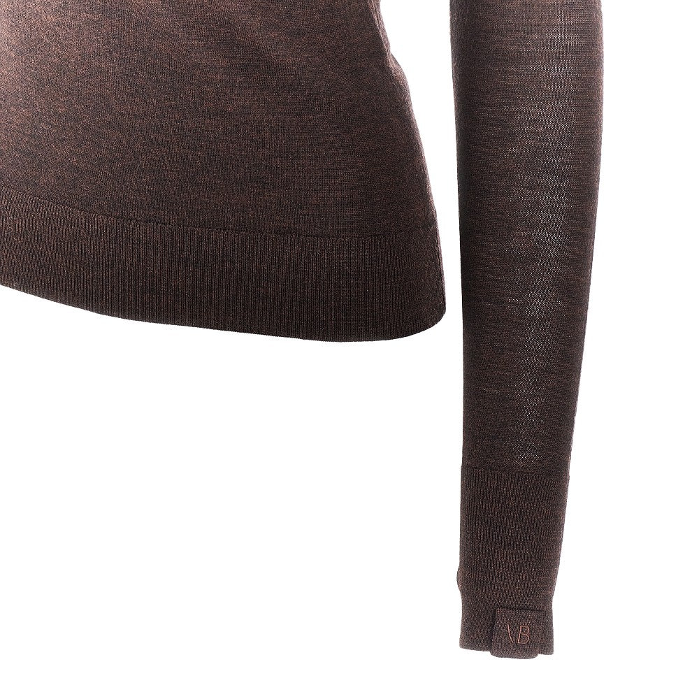 Mélange merino wool turtleneck sweater