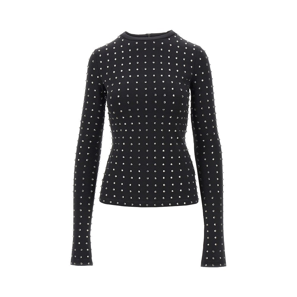 Scuba jersey top with crystals