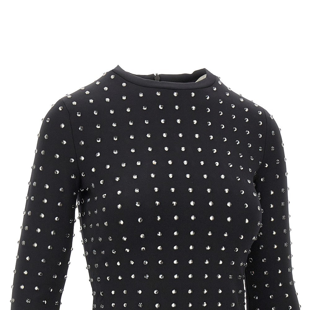 Scuba jersey top with crystals