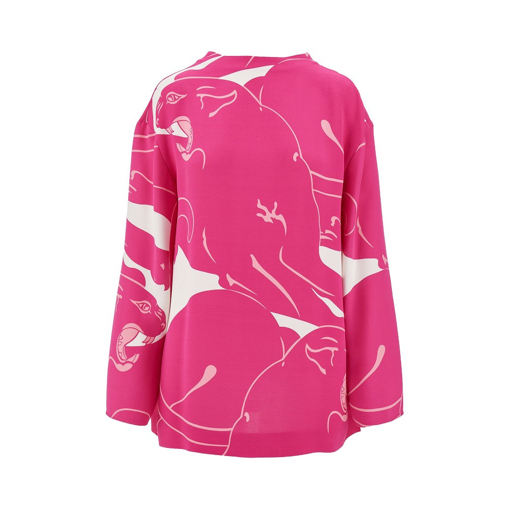 Blusa in Cady Panther