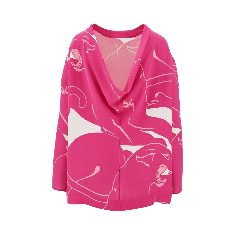 Blusa in Cady Panther