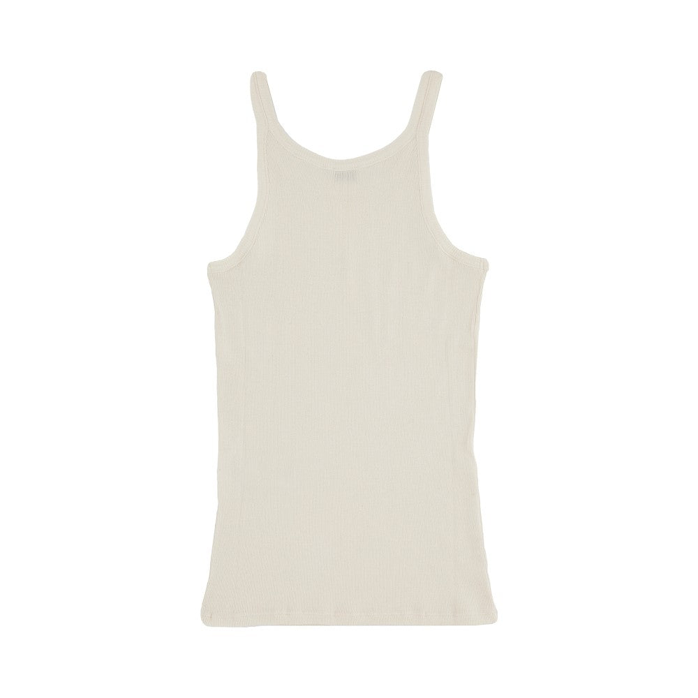 Ribbed jersey Monogram tank top