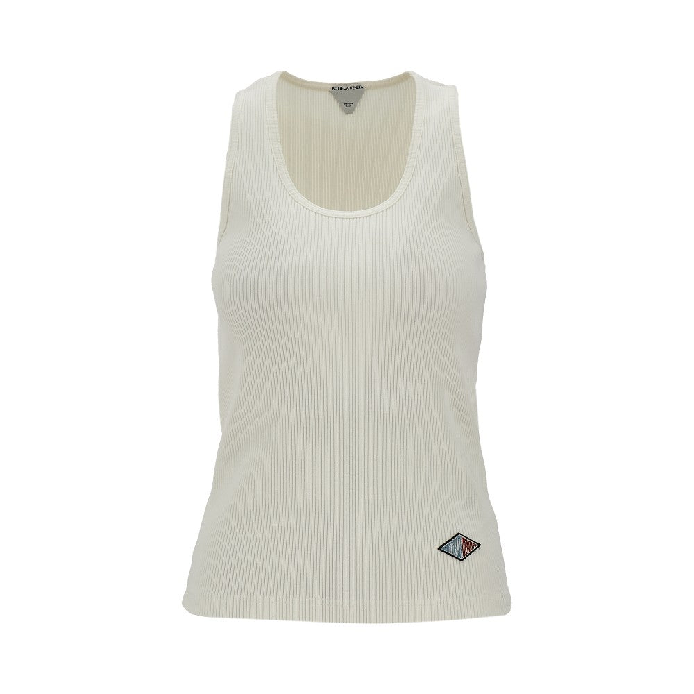 Ribbed cotton tank top