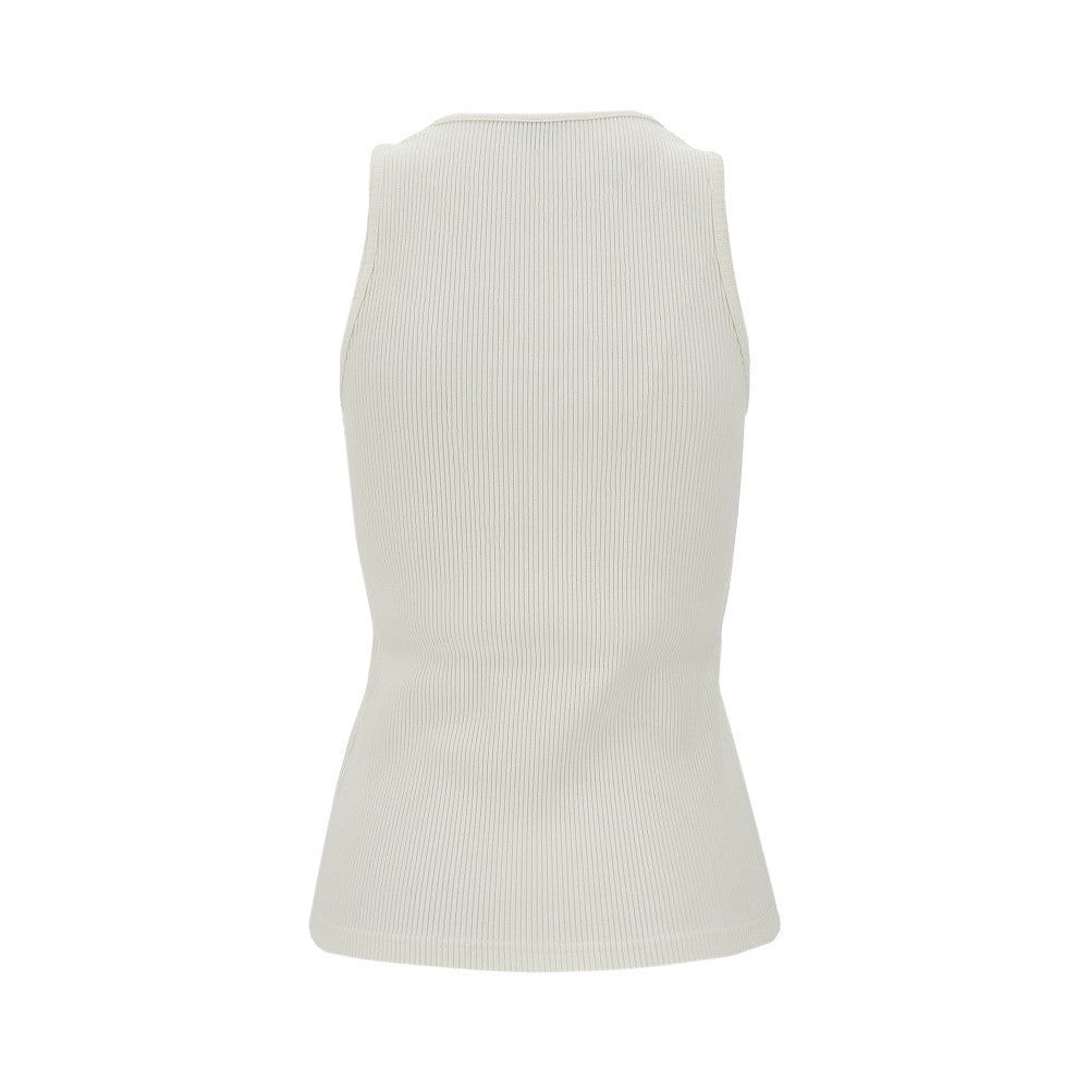 Ribbed cotton tank top