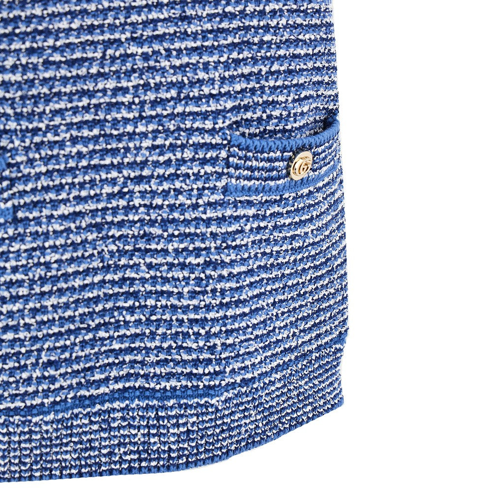Top a manica corta in maglia
