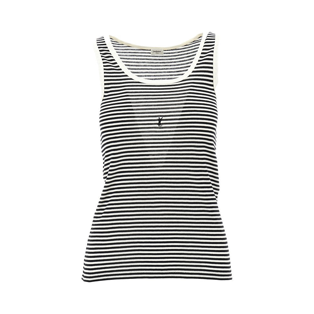 'Cassandre' striped cotton tank top