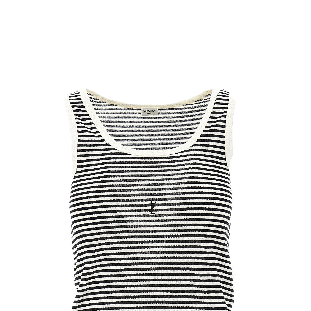 'Cassandre' striped cotton tank top