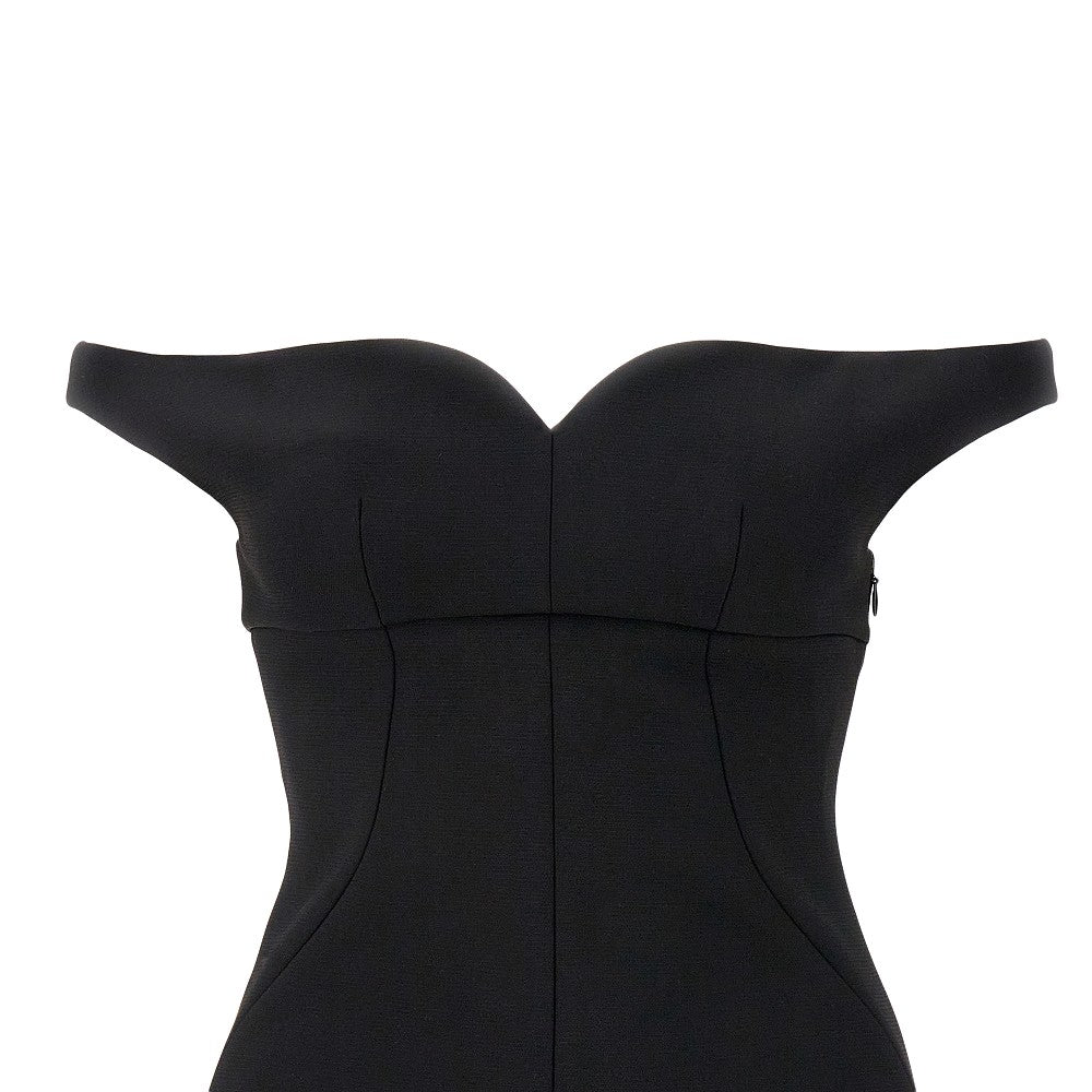 Off-the-shoulder crepe top