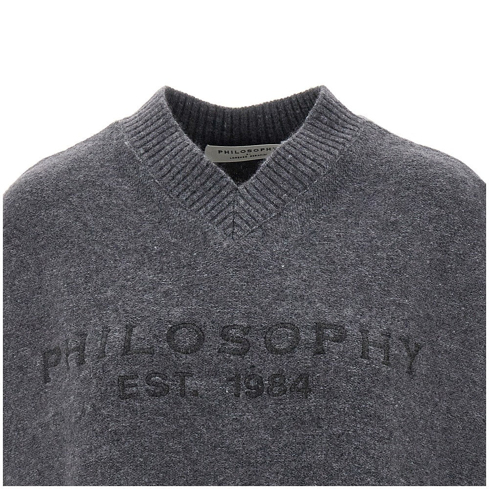 Wool-blend cropped vest