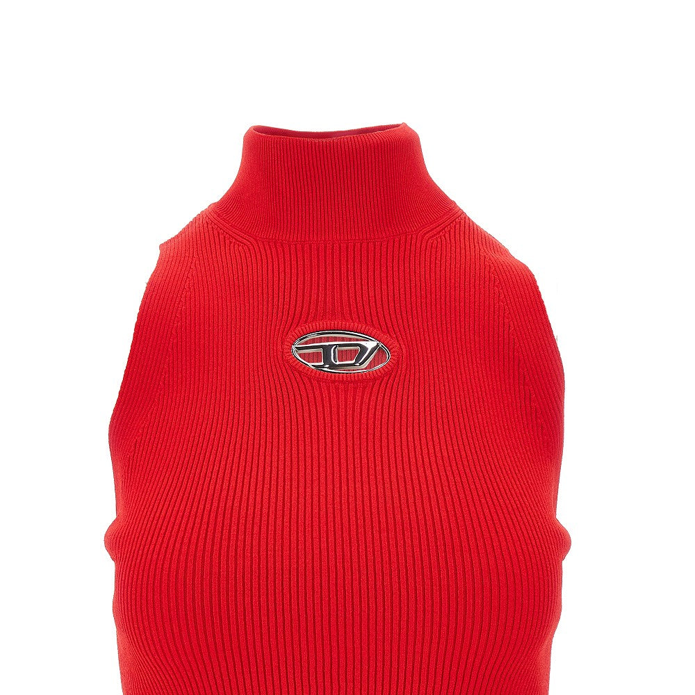 Oval D logo knitted top