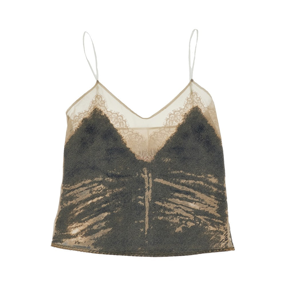 Top in denim dévoré