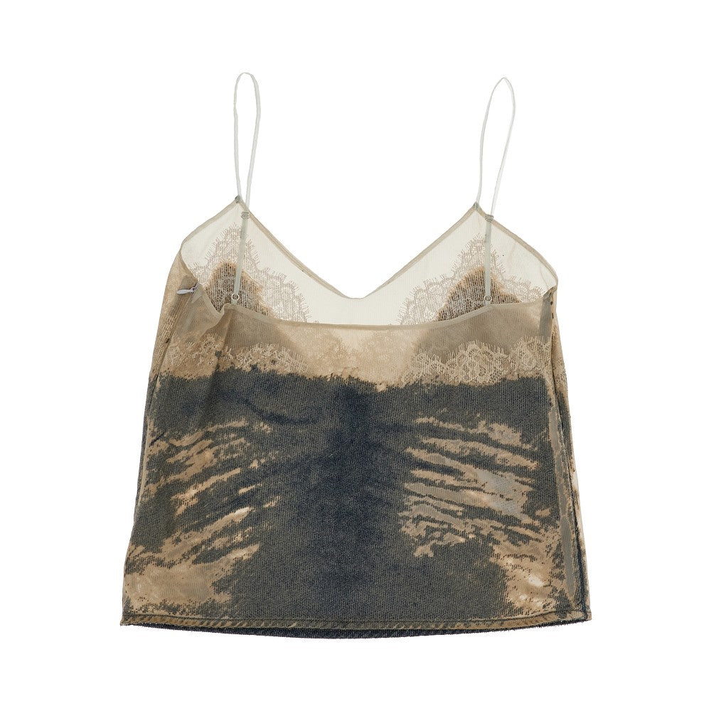 Dévoré denim top