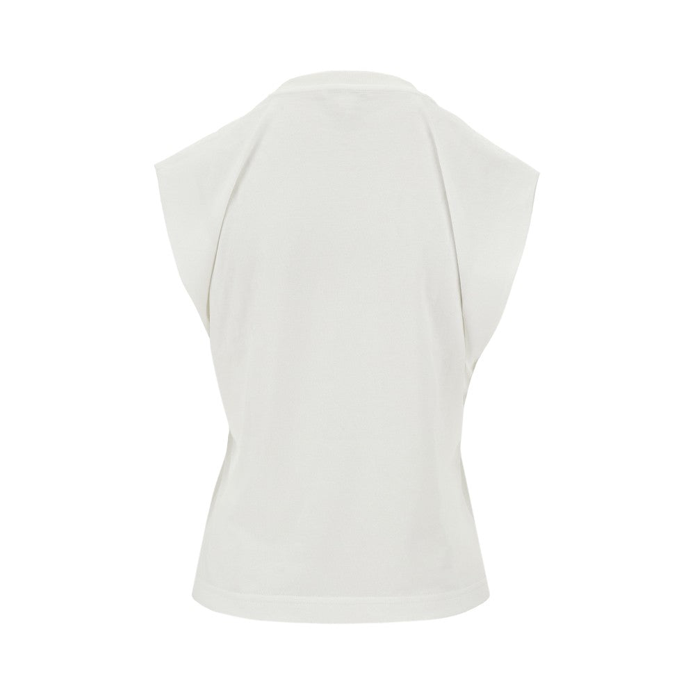 T-shirt con maniche ad aletta