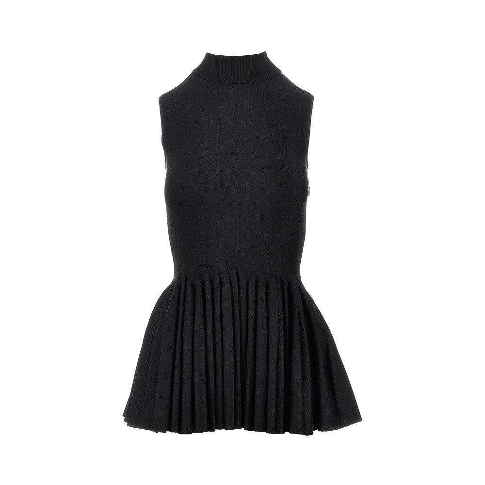 Knitted top with godet