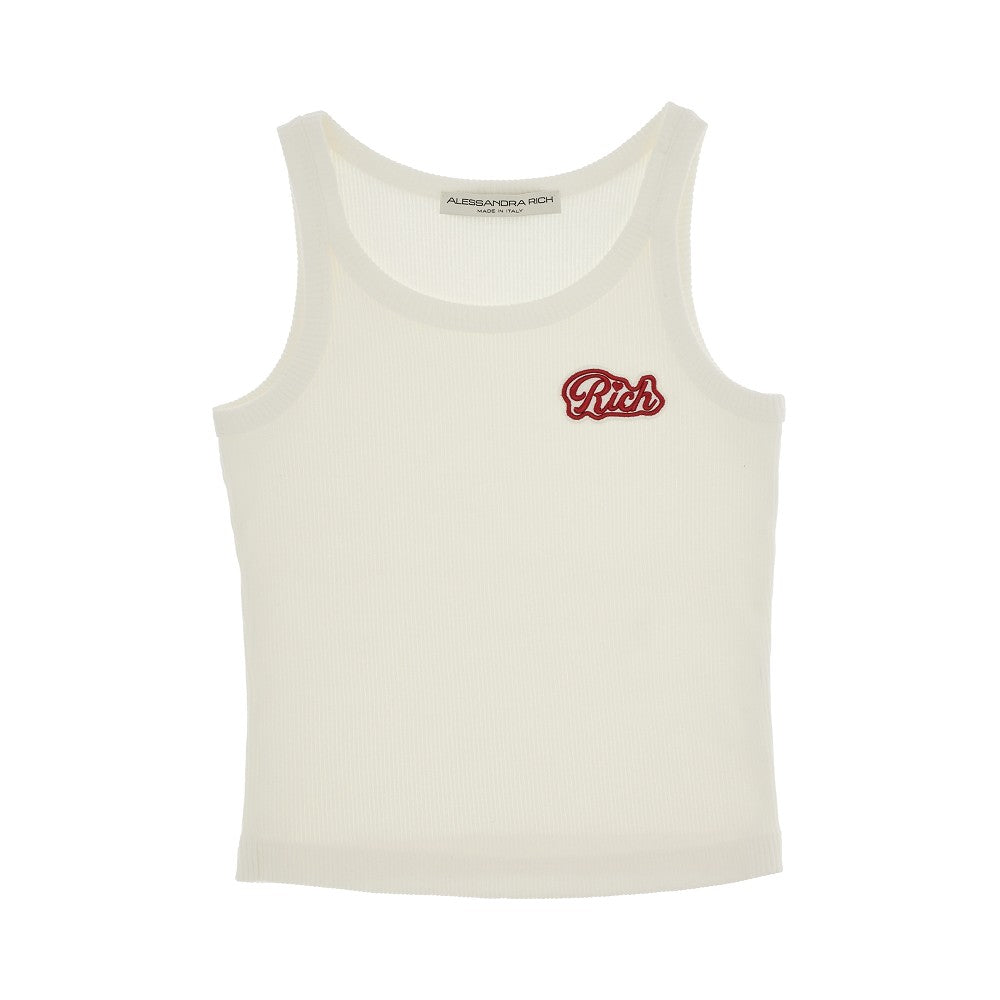 Canotta a costine con patch logo