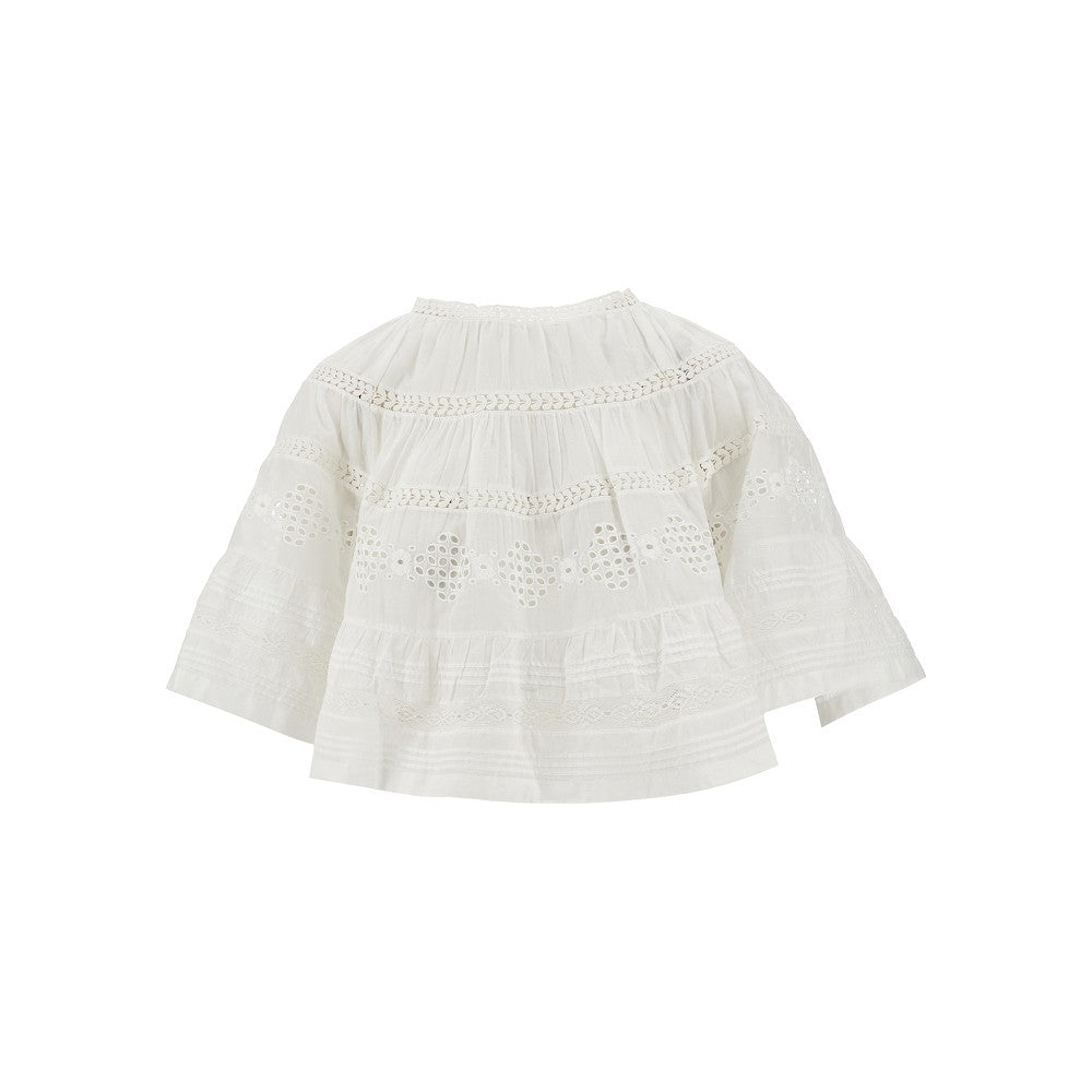 Top 'Dilama' in cotone ricamato