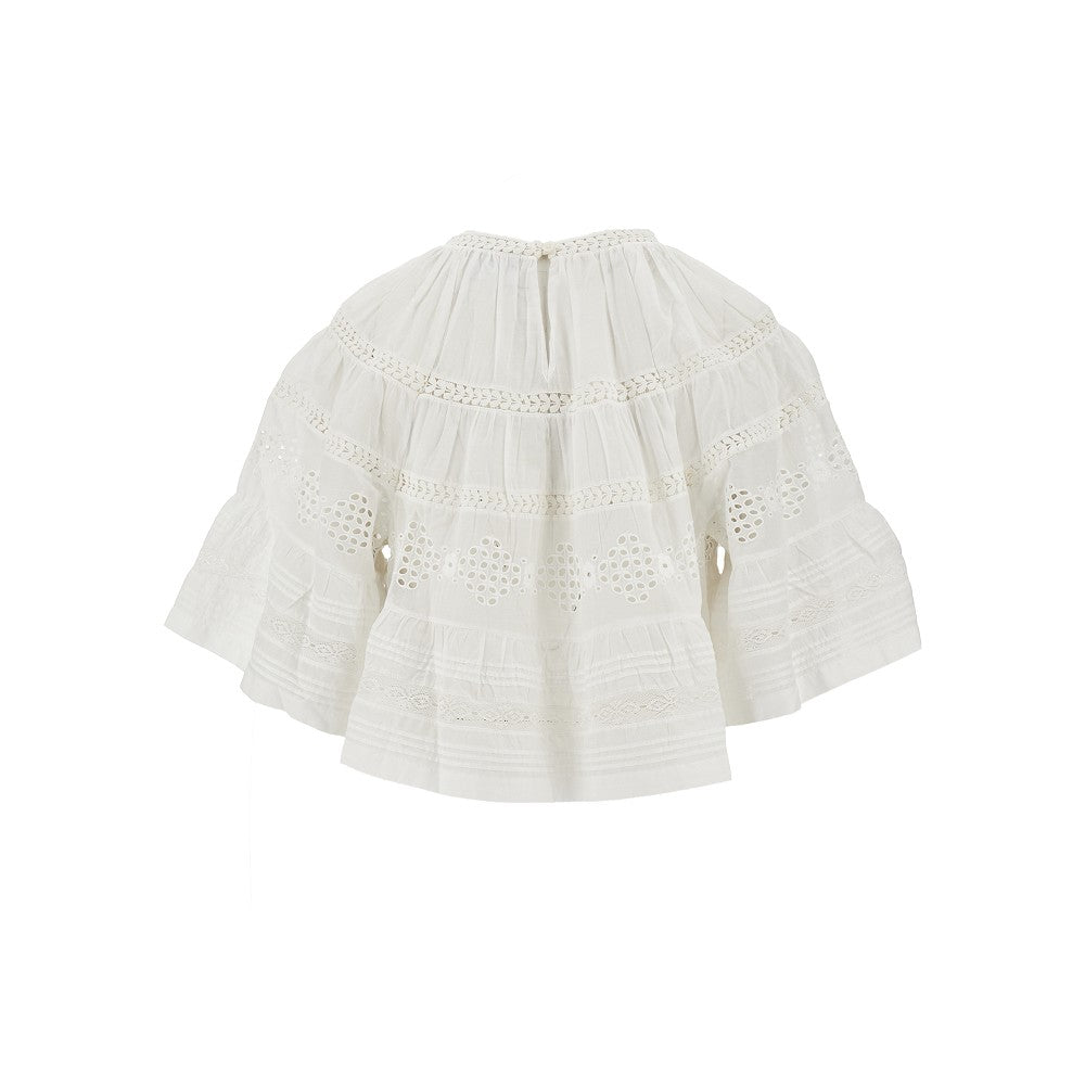 Top 'Dilama' in cotone ricamato