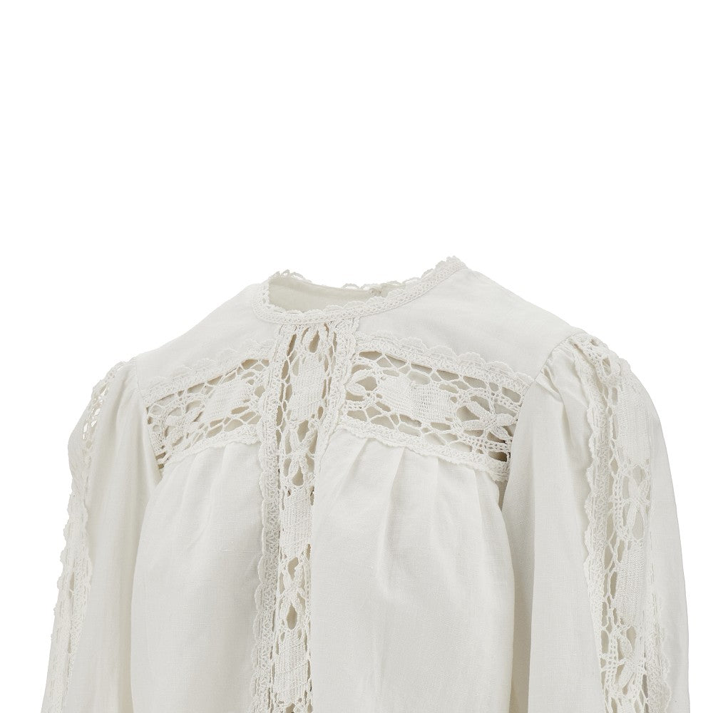 'Valmira' cotton and linen blend blouse