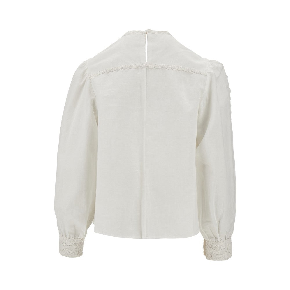 Blusa 'Valmira' in lino e cotone