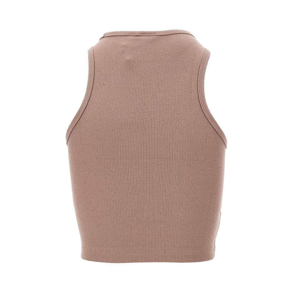 Top cropped in jersey a costine