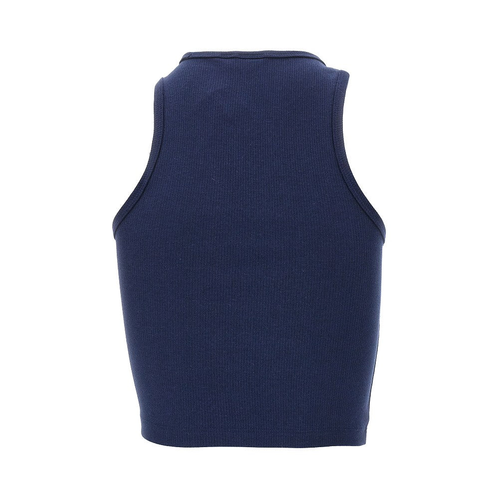 Top cropped in jersey a costine