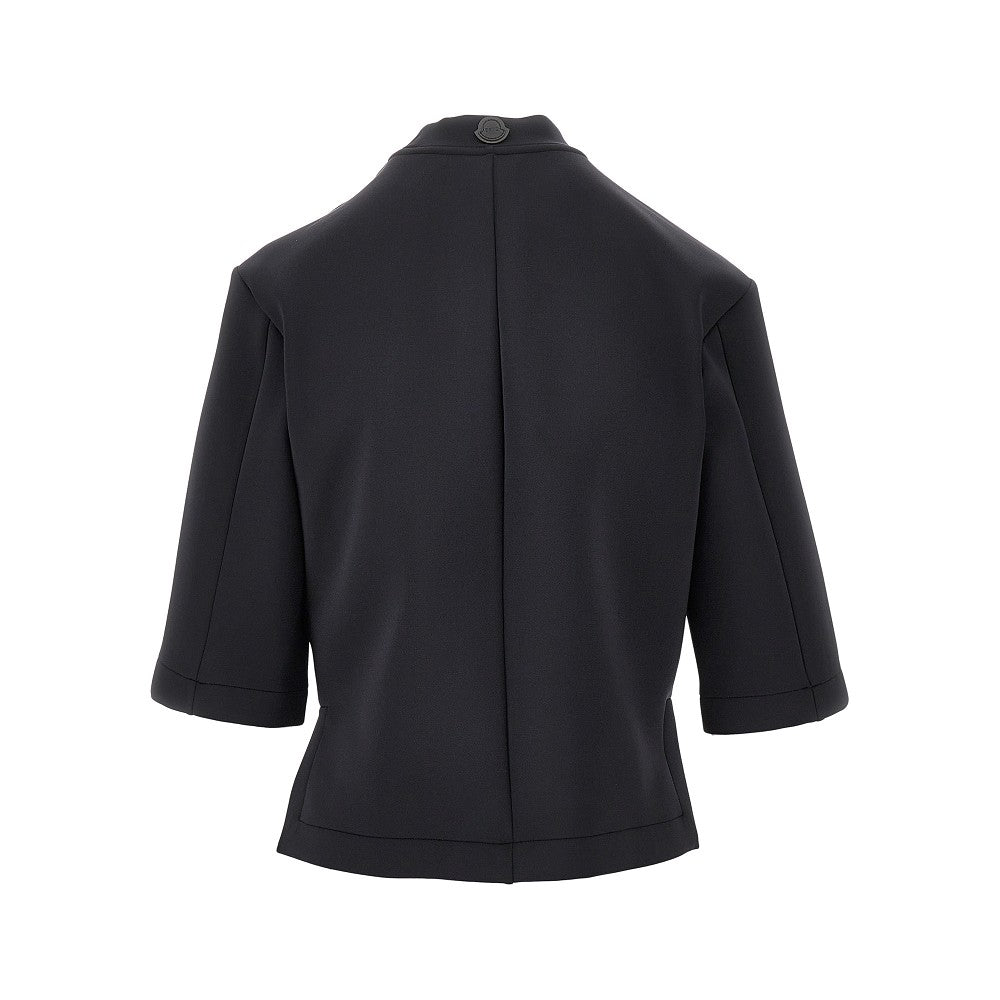 'Genius x EE' scuba jersey cropped T-shirt